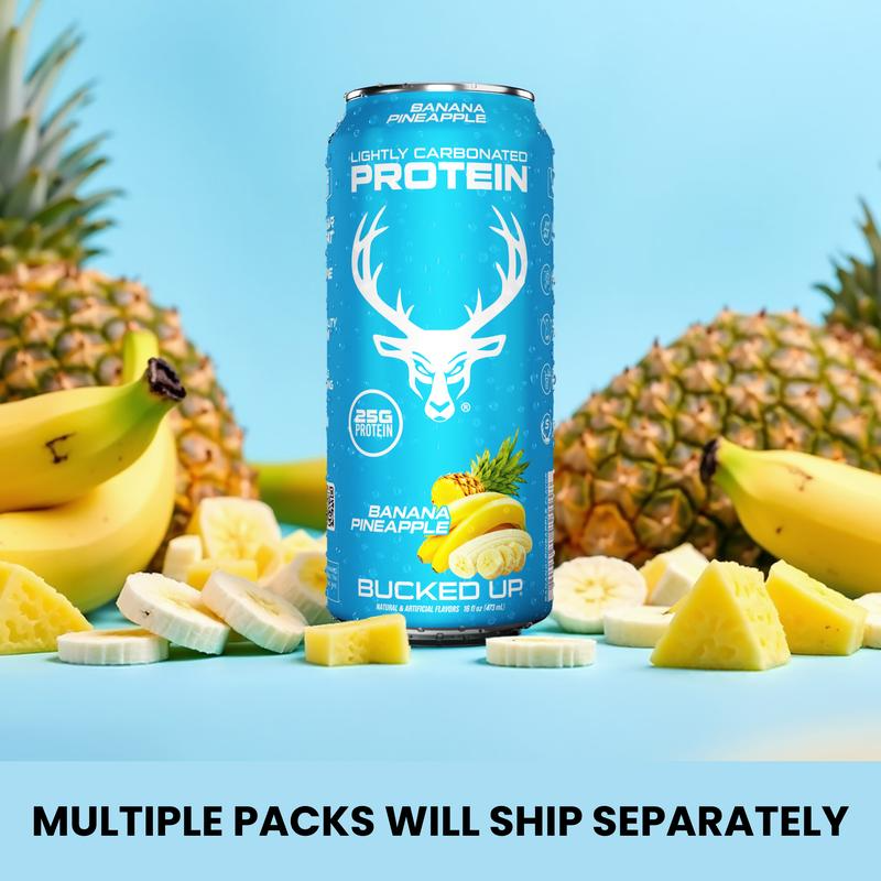 Lightly carbonated Protein soda-HighProtein, Zero sugar (4 cases /12 cans)