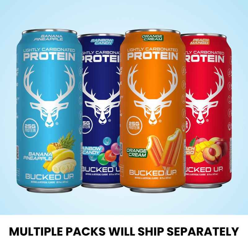 Lightly carbonated Protein soda-HighProtein, Zero sugar (4 cases /12 cans)